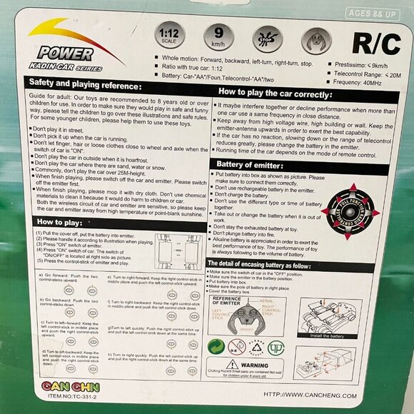 KADIN-CAR Go-Kart Car with Racing Remote Control Damaged Box - Picture 9 of 16